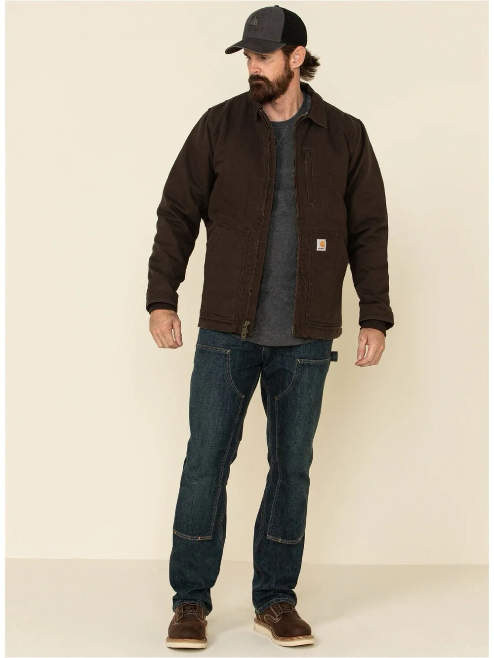 CARHARTT MEN'S DUCK SHERPA LINED WORK COAT